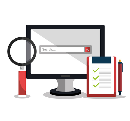 Analitycs search and SEO graphic icons, vector illustration designのイラスト素材