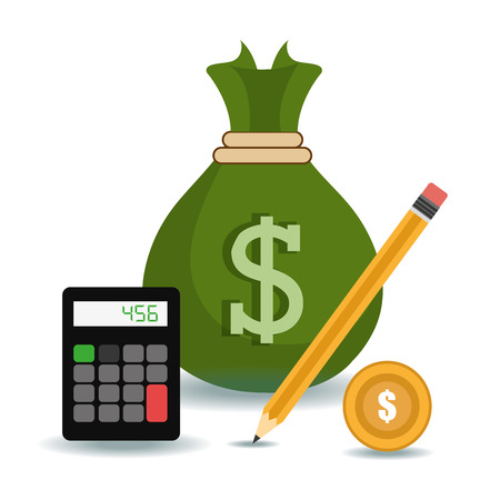 Goverment taxes payday graphic icons, vector illustration  のイラスト素材