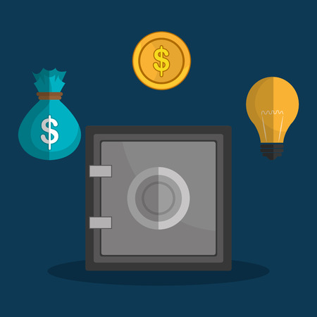 Bank,global economy and money savings graphic, vector illustration designのイラスト素材