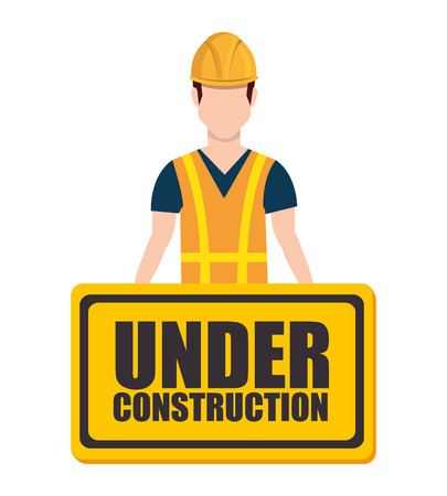 Under construction and tools graphic design, vector illustration  のイラスト素材