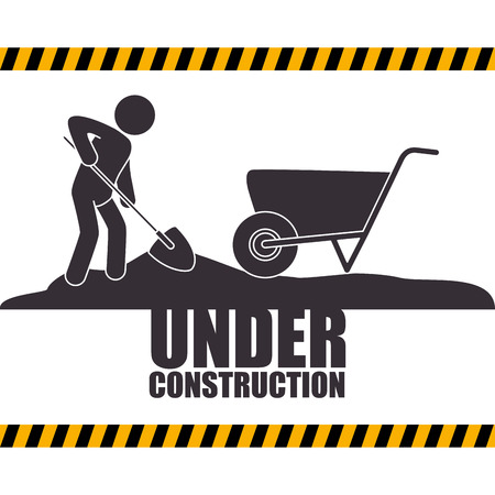 Under construction and tools graphic design, vector illustration  のイラスト素材