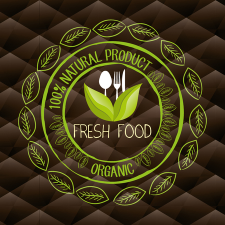 Natural and organic food graphic design, vector illustration  のイラスト素材