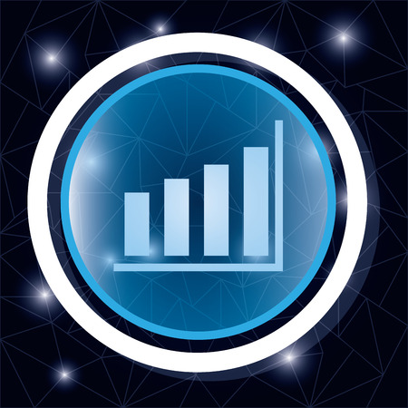 Statistics bar graphic button design, vector illustration eps10のイラスト素材