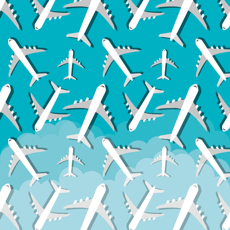 Airplane travel vacations graphic design, vector illustration eps10のイラスト素材