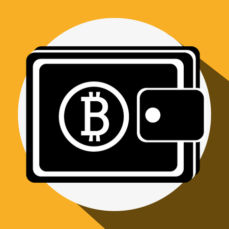 Bitcoin virtual money graphic icons design, vector illustration eps10のイラスト素材