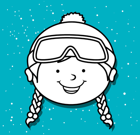 Winter sport and wear accesories design theme, vector illustration graphicのイラスト素材