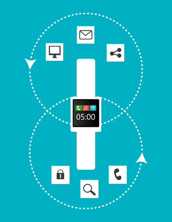Wearable technology graphic design, vector illustration eps10のイラスト素材