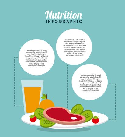 nutrition concept design, vector illustration eps10 graphicのイラスト素材