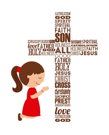Catholic religion design, vector illustration eps10 graphicのイラスト素材
