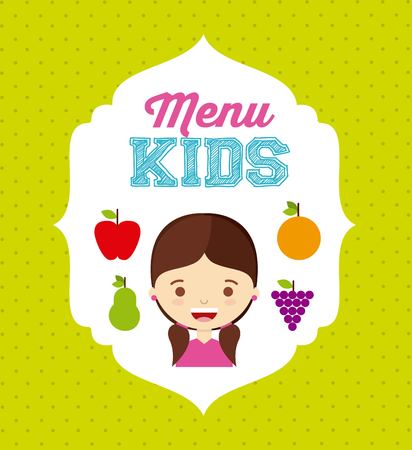 kids menu design, vector illustration eps10 graphicのイラスト素材