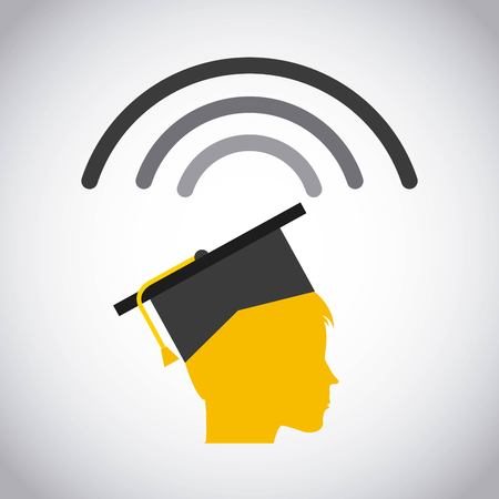 high school icon design, vector illustration eps10 graphicのイラスト素材