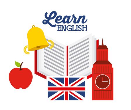 learn english design, vector illustration eps10 graphicのイラスト素材