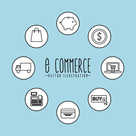 e-commerce icons design, vector illustration eps10 graphicのイラスト素材