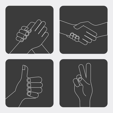 hand gestures design, vector illustration eps10 graphicのイラスト素材
