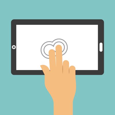 hand gestures design, vector illustration eps10 graphicのイラスト素材