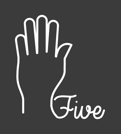 hand gestures design, vector illustration eps10 graphicのイラスト素材