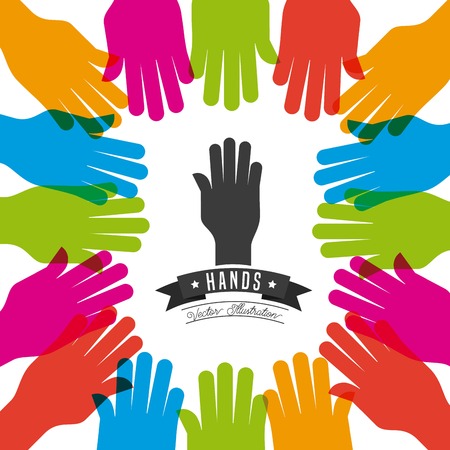 hand gestures design, vector illustration eps10 graphicのイラスト素材