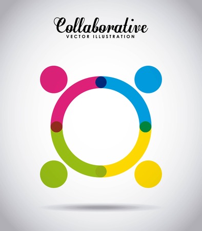 colaborative people design, vector illustration eps10 graphicのイラスト素材