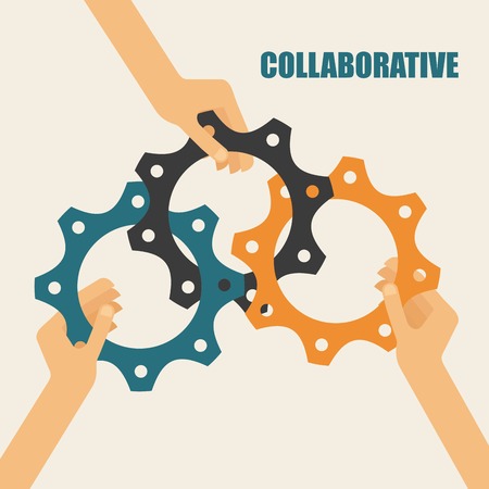 colaborative people design, vector illustration eps10 graphicのイラスト素材