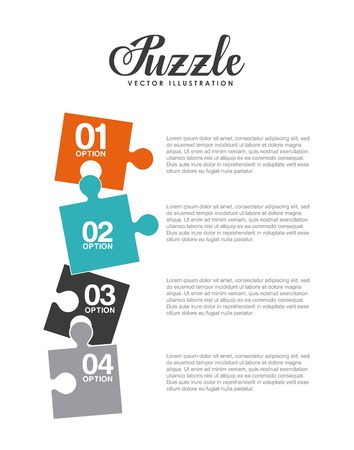 puzzle assembling design, vector illustration eps10 graphicのイラスト素材