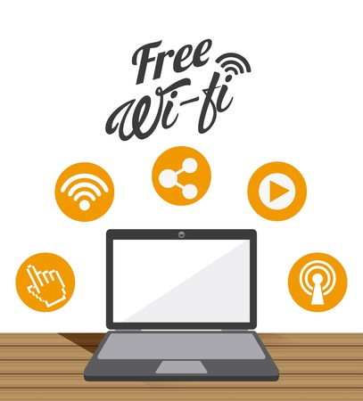 wifi service design, vector illustration eps10 graphicのイラスト素材