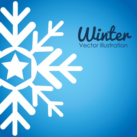 snowflakes pattern over blue background, vector illustrationのイラスト素材