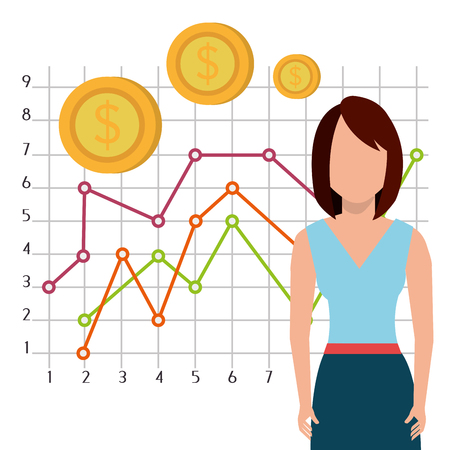 Business profits growth up graphic design, vector illustrationのイラスト素材