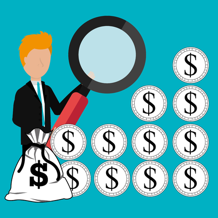 Business profits growth up graphic design, vector illustrationのイラスト素材