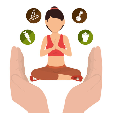 Wellnees lifestyle graphic design, vector illustration eps10のイラスト素材