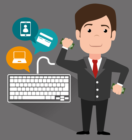 Money online payment graphic design, vector illustration eps10のイラスト素材