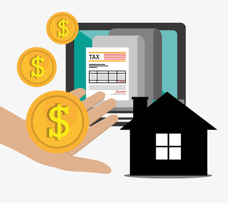 Goverment taxes payment graphic design, vector illustration のイラスト素材