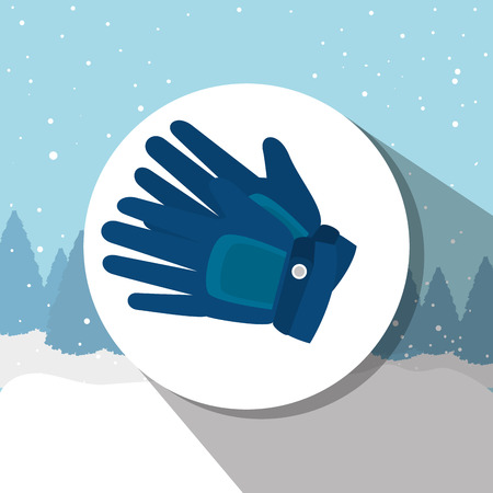 Winter sport wear and accesories graphic design, vector illustration のイラスト素材