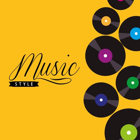 music lifestyle design, vector illustration  graphicのイラスト素材