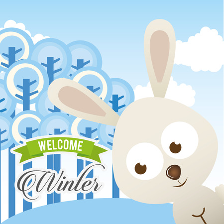 welcome winter design, vector illustration eps10 graphicのイラスト素材