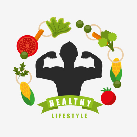 healthy lifestyle design, vector illustration eps10 graphicのイラスト素材