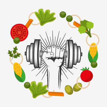 healthy lifestyle design, vector illustration eps10 graphicのイラスト素材