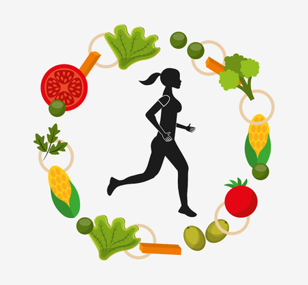 healthy lifestyle design, vector illustration eps10 graphicのイラスト素材
