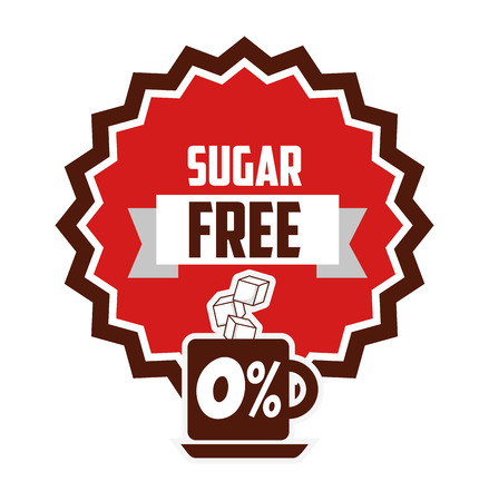 sugar free design, vector illustration eps10 graphicのイラスト素材