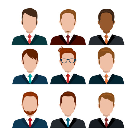 Young people avatar silhouette graphic design, vector illustration のイラスト素材