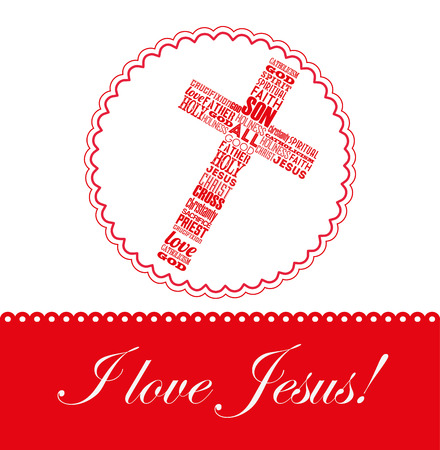 i love jesus design, vector illustration のイラスト素材