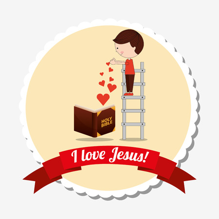 i love jesus design, vector illustration のイラスト素材