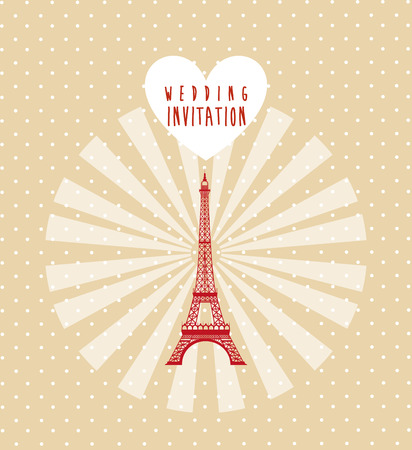 wedding invitation design のイラスト素材