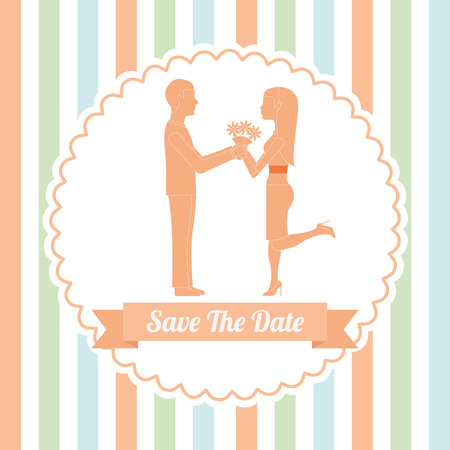 wedding invitation design のイラスト素材