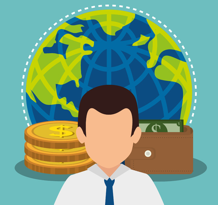 Financial growth up and money graphic design with icons, vector illustrationのイラスト素材