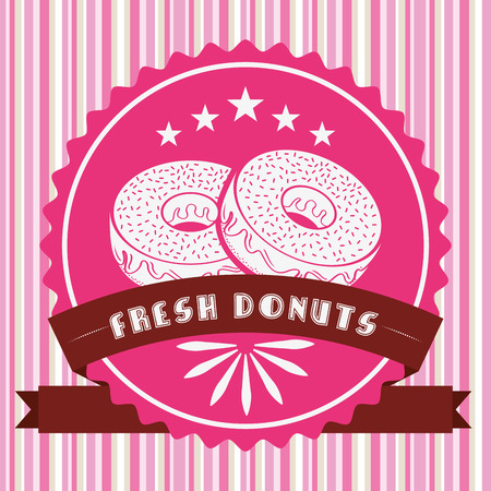 sweet donuts design, vector illustration  のイラスト素材