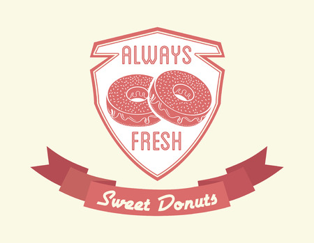 sweet donuts design, vector illustration のイラスト素材