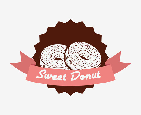 sweet donuts design, vector illustration のイラスト素材