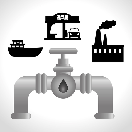 Petroleum industry and oil prices graphic design, vector illustrationのイラスト素材