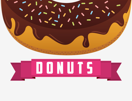 sweet donuts design, vector illustration のイラスト素材