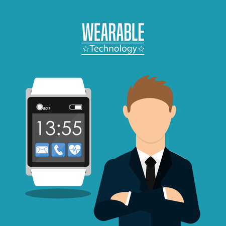 wearable technology design, vector illustration  のイラスト素材